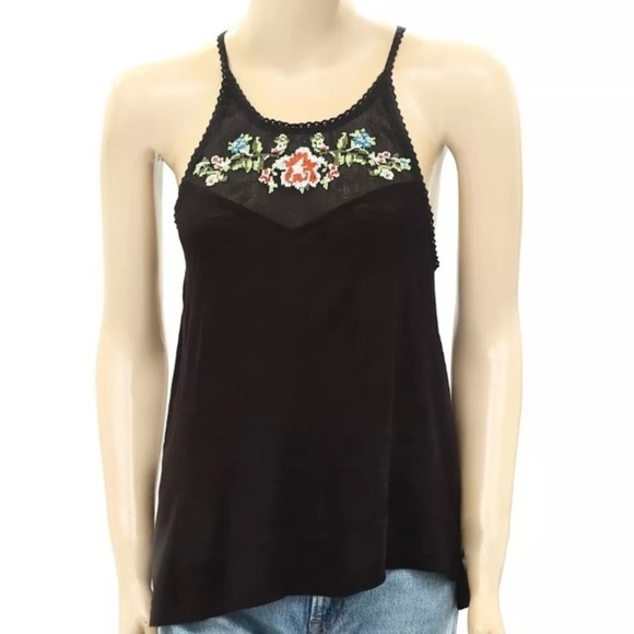 KIMCHI BLUE UO Cross Stitch Embroidery Needlepoint Babydoll Cami Top - Picture 6 of 9